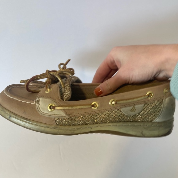 Sperry Angelfish Boat Gold Glitter Women’s Shoes Size 8 - Picture 14 of 16